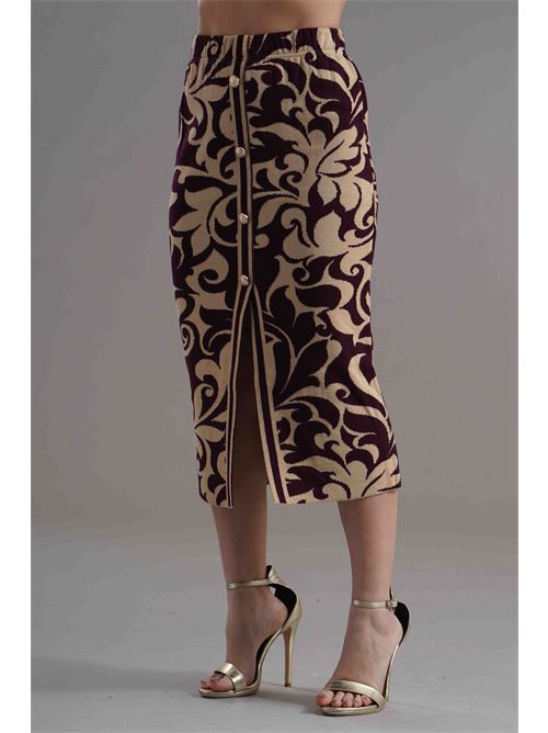 Gonna in misto lana Love To Love by Gai Mattiolo | LV2014BEIGE/VINO